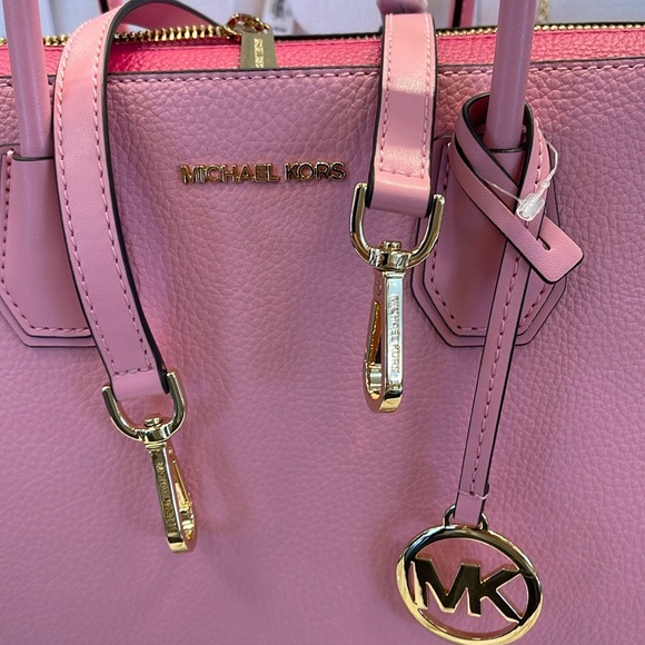 MICHAEL KORS
Mercer Medium Top Zip Color-Block Belted Satchel Crossbody Purse - Picture 12 of 16